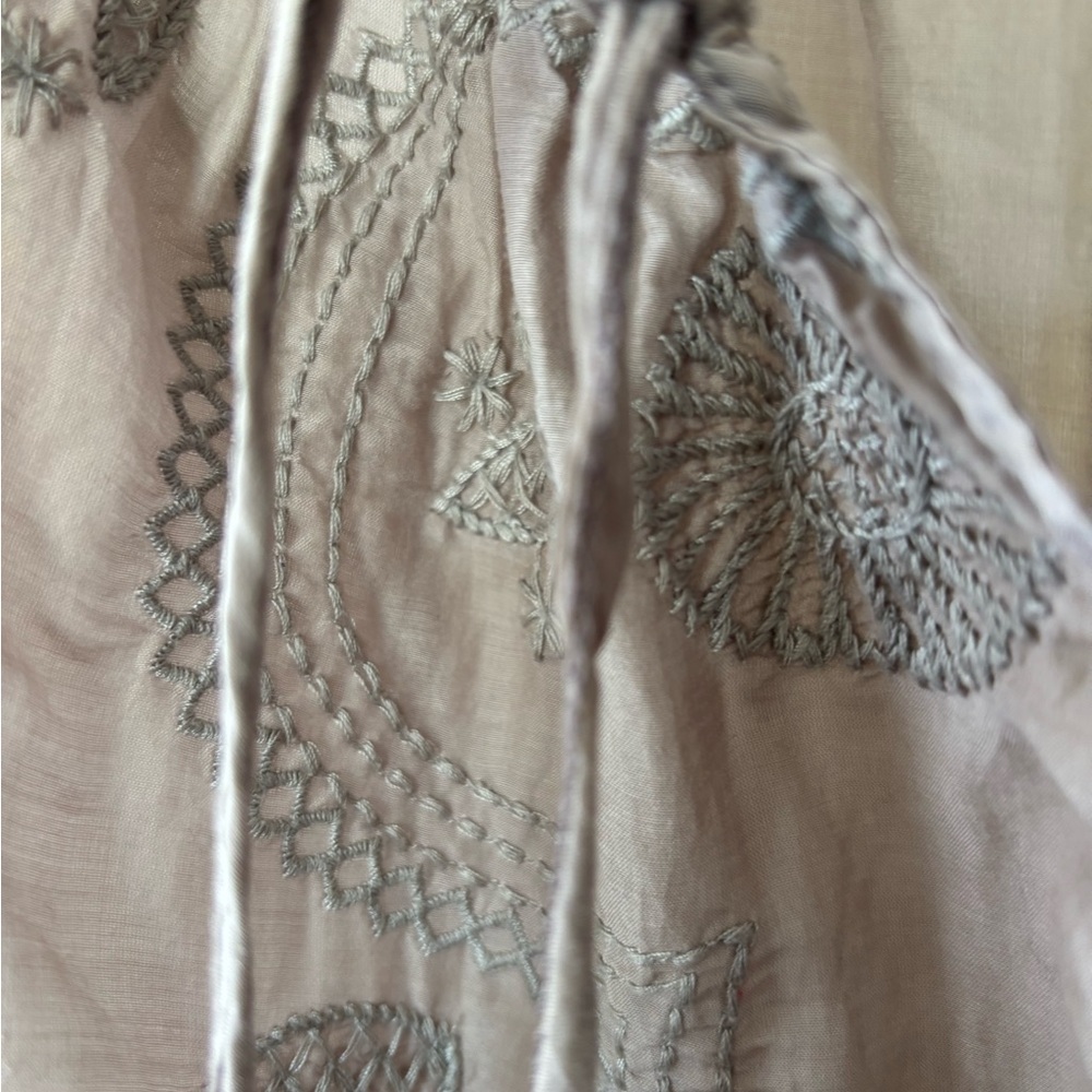Metropark Light Beige Ruffle Top - Picture 5 of 11